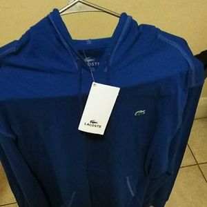 Lacoste lightweight hoodie! Icy blue!